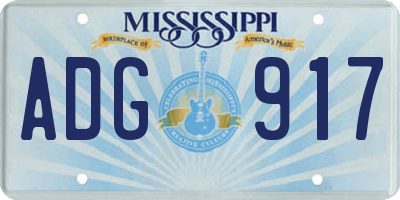 MS license plate ADG917
