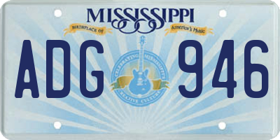 MS license plate ADG946
