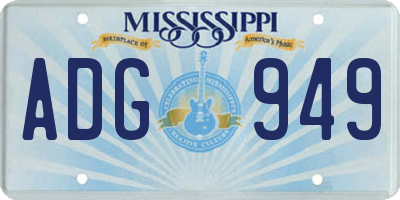 MS license plate ADG949