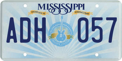 MS license plate ADH057