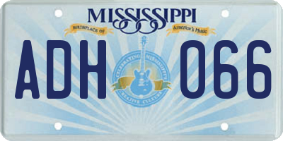 MS license plate ADH066