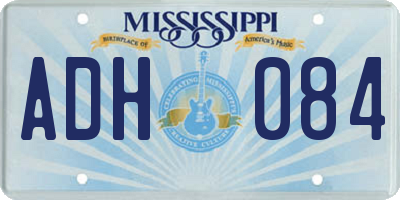 MS license plate ADH084