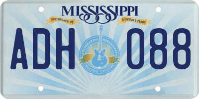 MS license plate ADH088