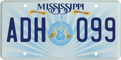 MS license plate ADH099