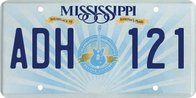 MS license plate ADH121