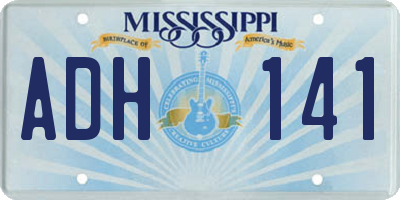 MS license plate ADH141
