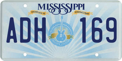 MS license plate ADH169