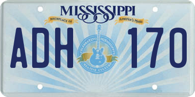 MS license plate ADH170