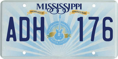 MS license plate ADH176