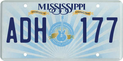 MS license plate ADH177