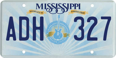 MS license plate ADH327