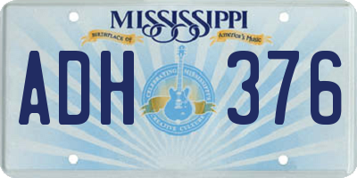 MS license plate ADH376