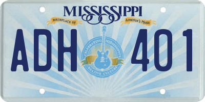 MS license plate ADH401