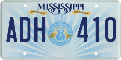 MS license plate ADH410