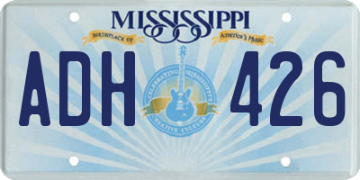 MS license plate ADH426