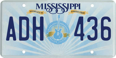 MS license plate ADH436
