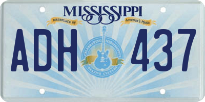 MS license plate ADH437