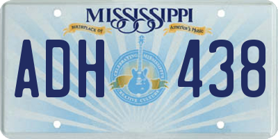 MS license plate ADH438