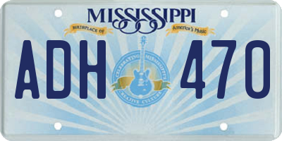 MS license plate ADH470