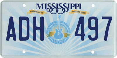 MS license plate ADH497