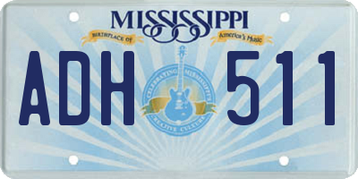 MS license plate ADH511