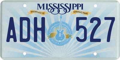 MS license plate ADH527