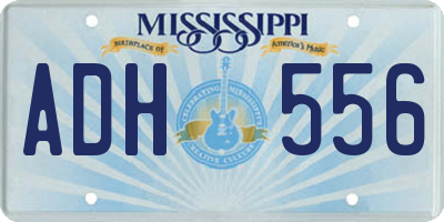 MS license plate ADH556