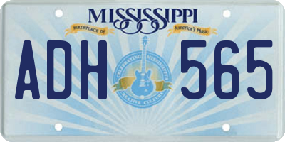MS license plate ADH565