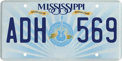 MS license plate ADH569