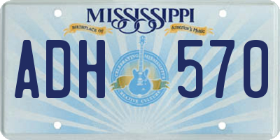 MS license plate ADH570