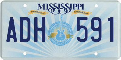 MS license plate ADH591