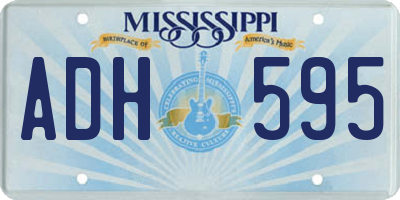 MS license plate ADH595