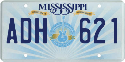 MS license plate ADH621