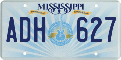 MS license plate ADH627