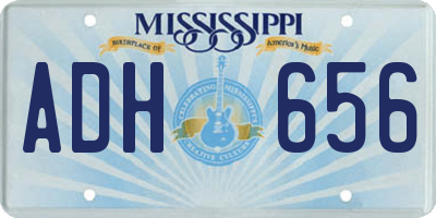 MS license plate ADH656