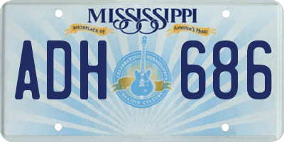 MS license plate ADH686