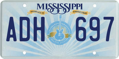 MS license plate ADH697