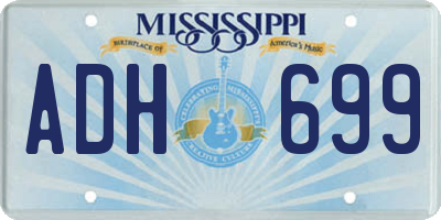 MS license plate ADH699