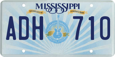 MS license plate ADH710