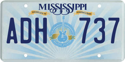 MS license plate ADH737