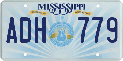 MS license plate ADH779