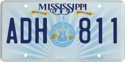 MS license plate ADH811