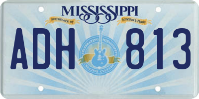 MS license plate ADH813