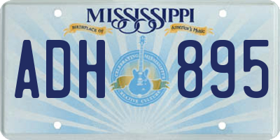MS license plate ADH895