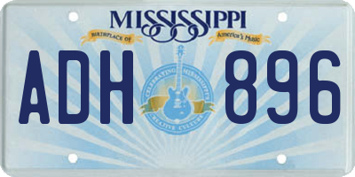 MS license plate ADH896