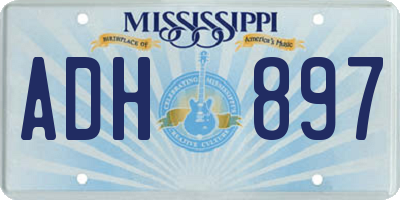 MS license plate ADH897