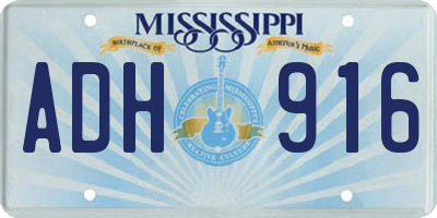 MS license plate ADH916
