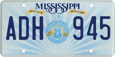 MS license plate ADH945