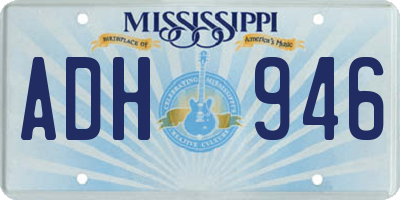 MS license plate ADH946