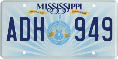 MS license plate ADH949